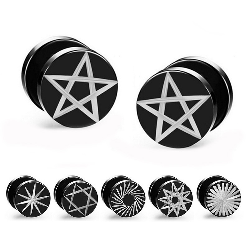 Street Fashion Earrings - Цельные уличные поп-панк женские и мужские