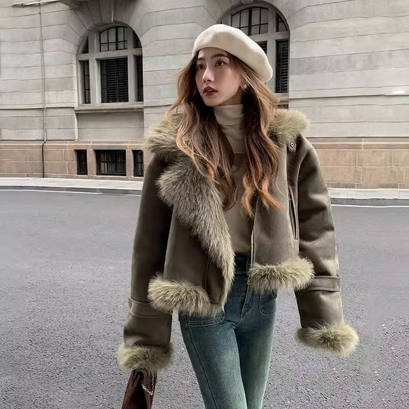 Street Fashion China Models - Женские модели, осенне-зимние топы, пальто, замшевая