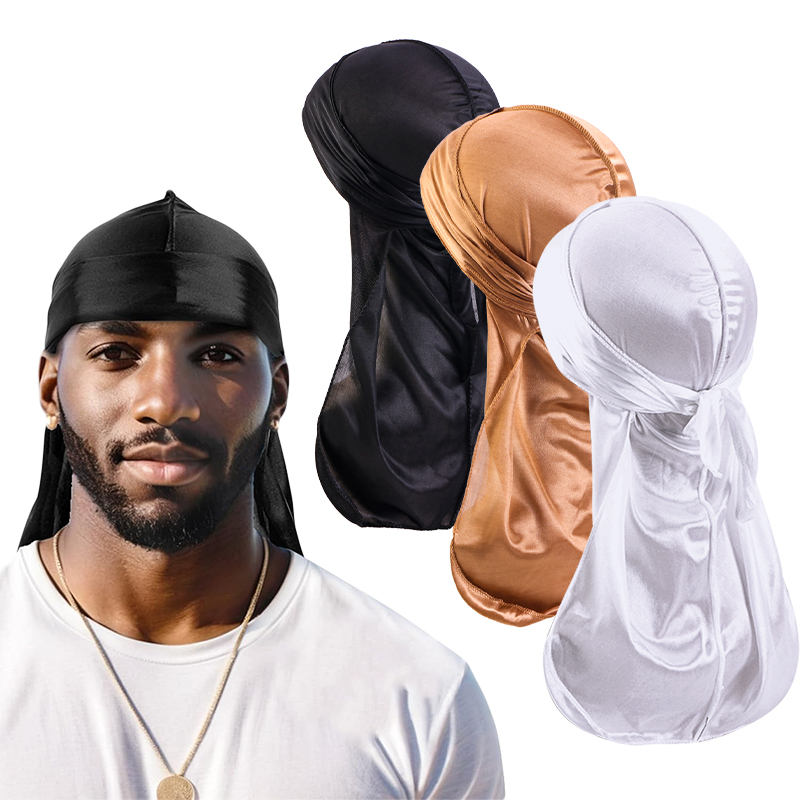 Street Fashion Hats - 3 шт./лот, длинные шелковые атласные банданы
