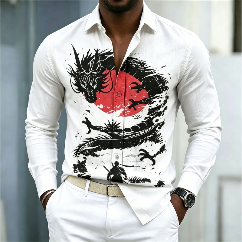 Street For Fashion - Новая мужская рубашка 2026 года: белая,