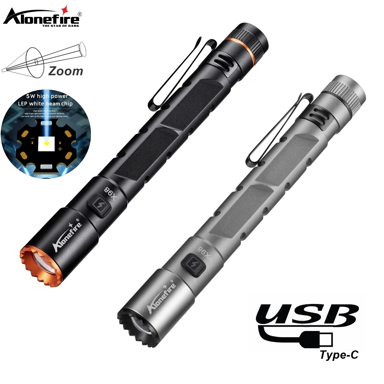 Street Fashion Blog - Фонарик-ручка Alonefire Zoom Mini EDC с