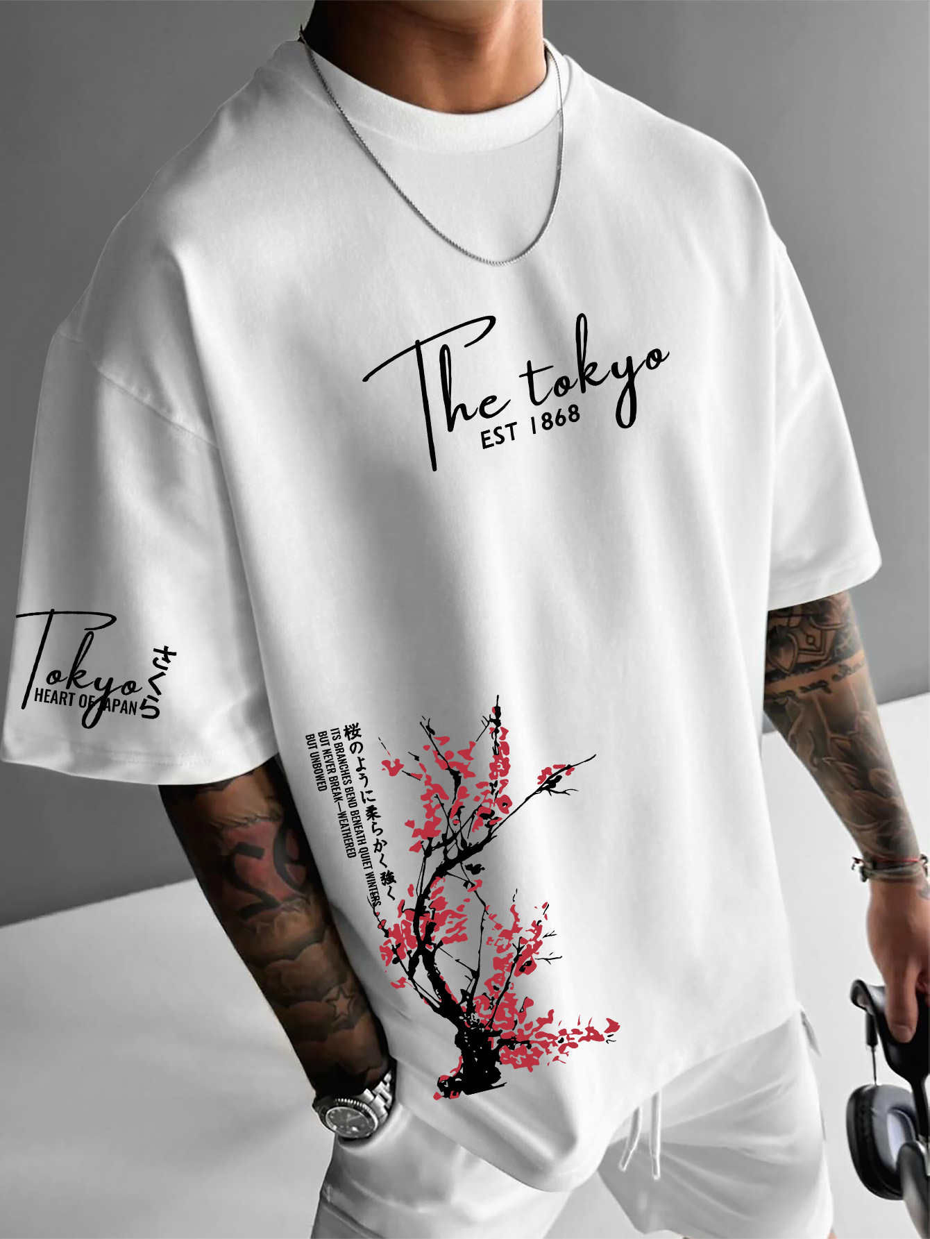 Street Fashion Shibuya - Tokyo EST 1868 Мужская футболка с