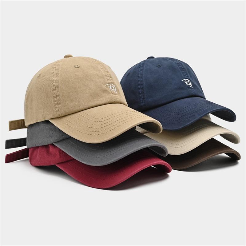 Street Fashion Hats - Бейсболка с вышивкой буквы RH, регулируемая