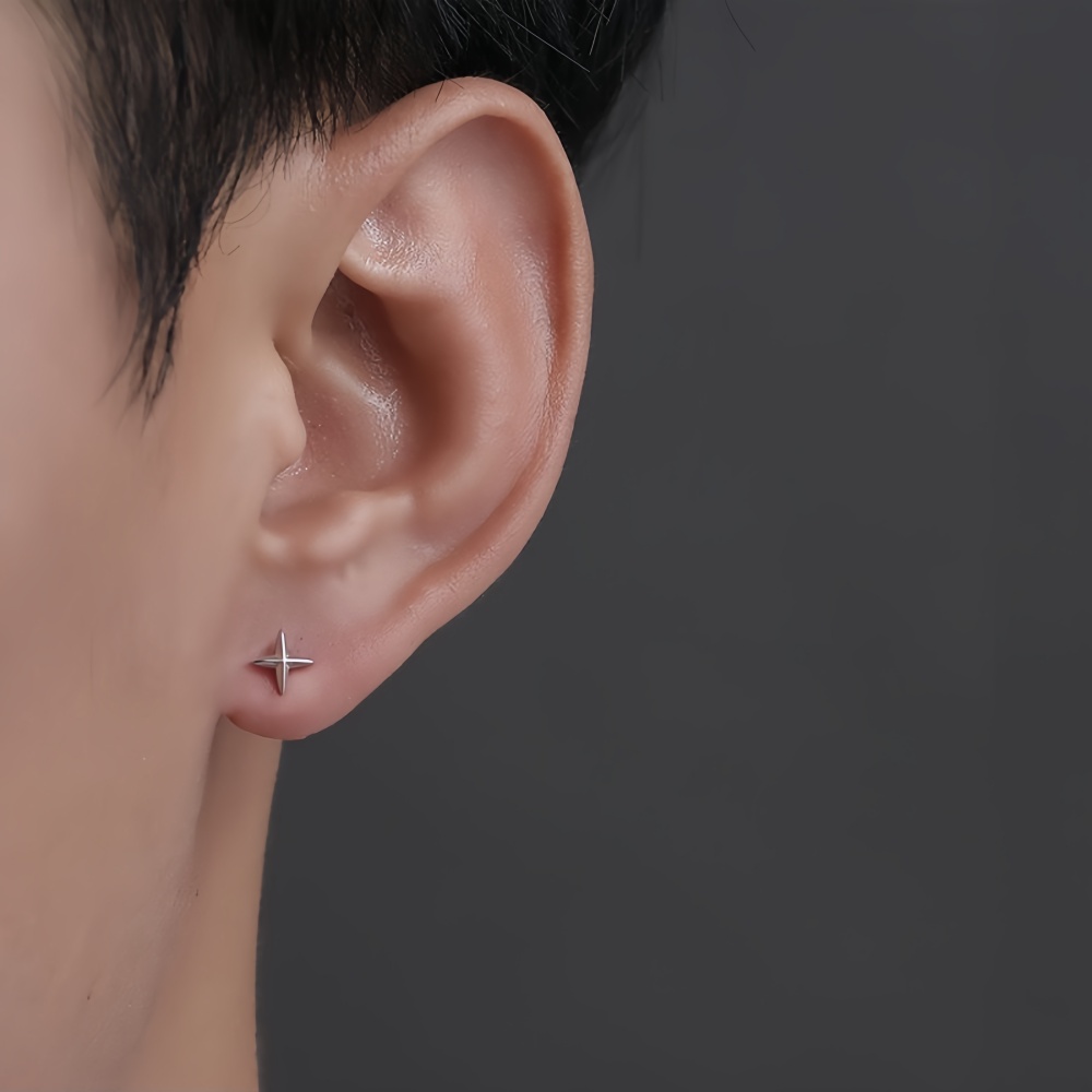 Простые мужские серьги-гвоздик – обзор и цена Street Fashion Earrings