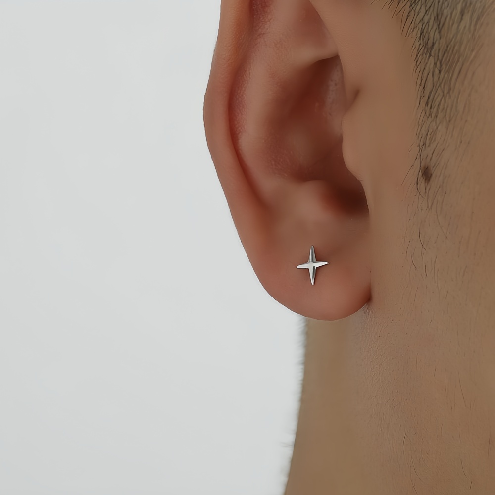 Простые мужские серьги-гвоздик – обзор и цена Street Fashion Earrings