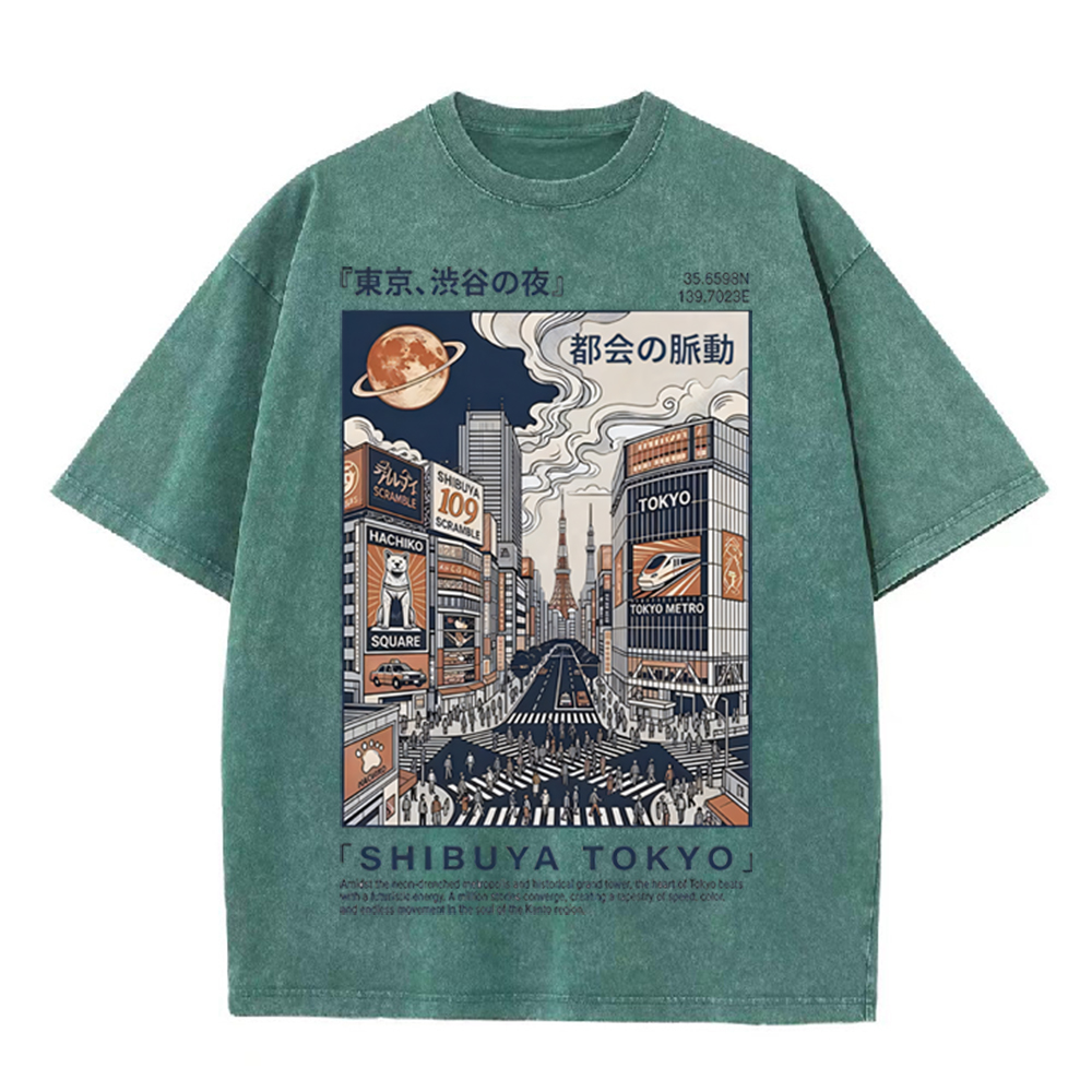 Футболка оверсайз с винтажным  – обзор и цена Street Fashion Shibuya